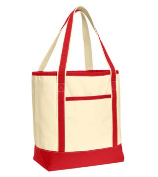 Large Cotton Canvas Boat Tote