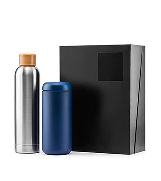 BLK23-BOX25-D - 20oz Bottle & 20oz Travel Bottle - Gift Set