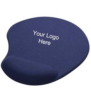 BLK-ICO-653 - Solid Jersey Gel Mouse Pad/Wrist Rest