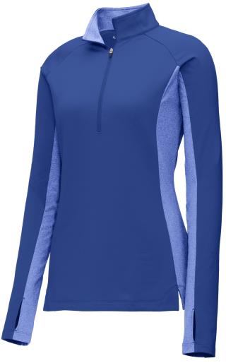 LST854 - Ladies' Contrast 1/2-Zip Pullover